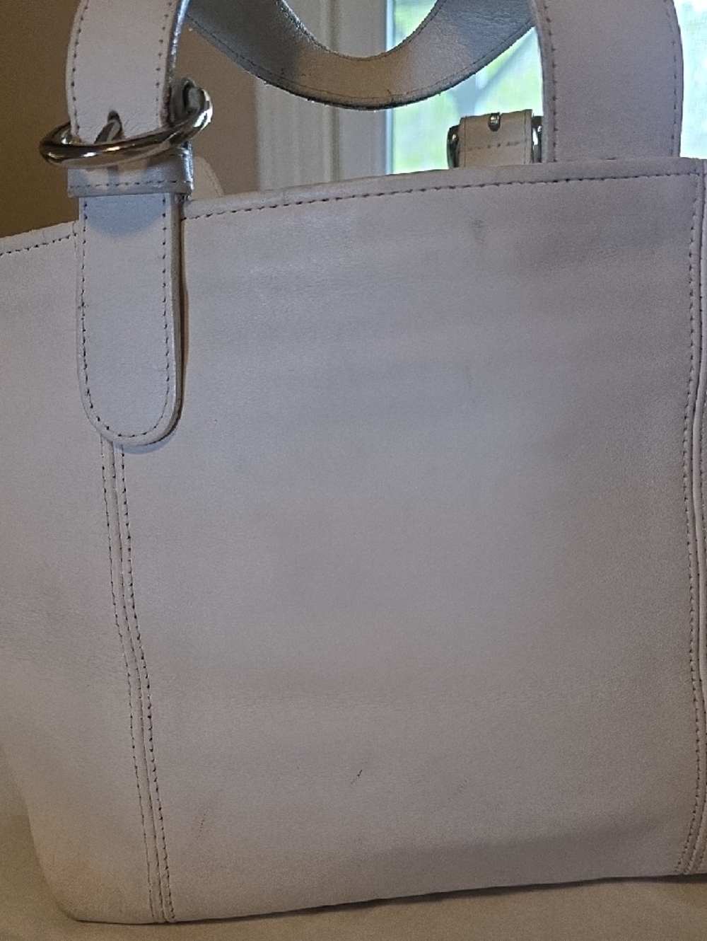 Vintage Coach White Leather Purse - Picture 7 of 10